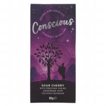 Conscious Sour Cherry Chocolate Bar 60g