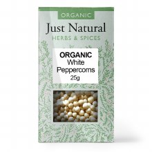 Just Natural Organic Peppercorns White 25g