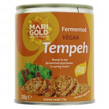Marigold tempeh slices