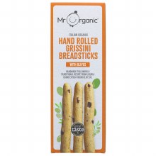 Mr Organic Grissini Breadsticks with Olives