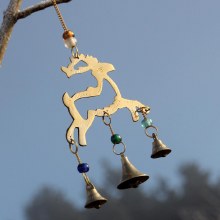 Shared Earth Brass Reindeer Charm