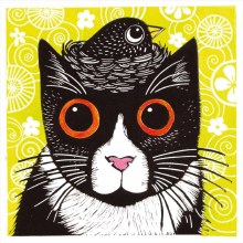 Shared Earth Greetings Card Cat And Nest