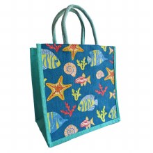 Shared Earth Jute Bag Ocean Fish