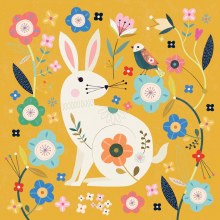 Shared Earth Folk Art Rabbit