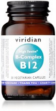 Viridian HIGH TWELVE Vitamin B12 B-Complex 30 Capsules