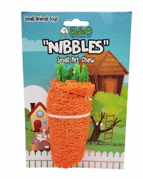 A&amp;E Nibbles Loofah Large Carrot Chew