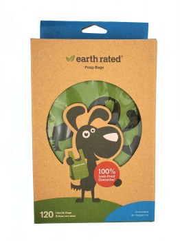 Earth Rated Unscented Poop Bags with Handles 120ct