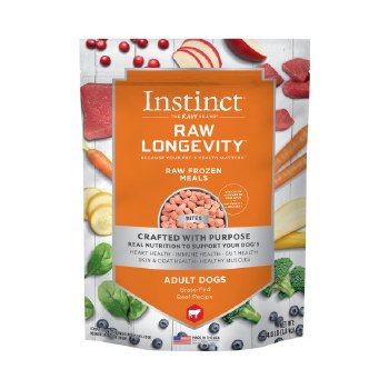 Instinct Raw Longevity Bites Grass-Fed Beef Recipe 4lb