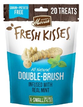 Merrick Fresh Kisses Mint Dental Treats for Extra Small Dogs 20 Pack 6oz