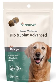 NaturVet Senior Hip and Joint Advanced Soft Chews 120ct