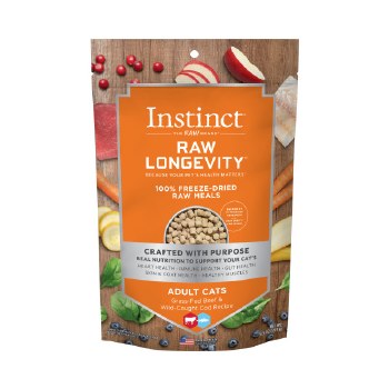 Instinct Raw Longevity Adult Freeze Dried Beef and Cod Bites for Cats 9.5oz