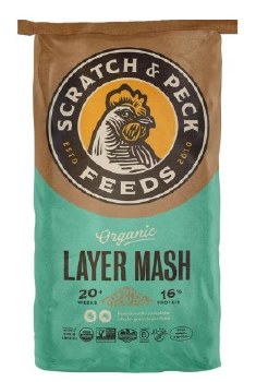 Scratch and Peck Naturally Free Organic Layer Feed 16% for Chickens and Ducks 40lb