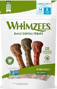 Whimzees Brushzees Small Dog Dental Chew 14ct
