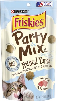 Friskies Party Mix Natural Yums with Real Tuna Cat Treats 2.1oz