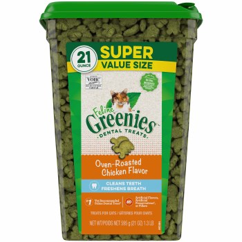 Feline Greenies Dental Treats Oven Roasted Chicken Flavor 21oz
