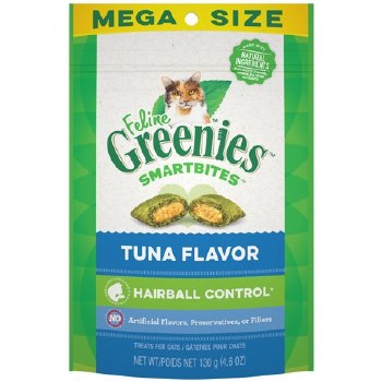 Feline Greenies Smartbites Hairball Control Treats Tuna Flavor 4.6oz