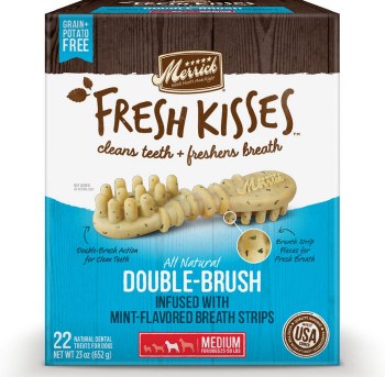 Merrick Fresh Kisses Mint Dental Treas for Medium Dogs 22 pack 10oz