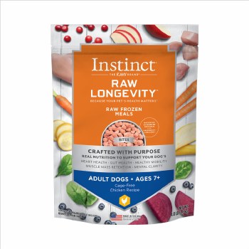 Instinct Raw Longevity Bites Cage-Free Chicken for Adults 7+ 4lb