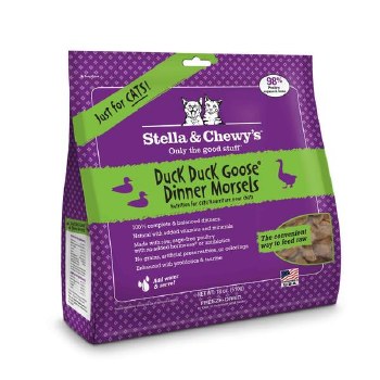 Stella &amp; Chewy's Cat Freeze-Dried Raw Duck Duck Goose Dinner Morsels 18oz