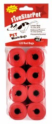 Five Star Pet Red Waste Bags Scented 120ct