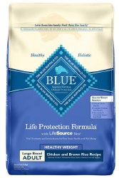 Blue Buffalo Large Breed Adult Healthy Weight Chicken and Rice 30lb