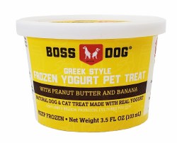 Boss Dog Greek Style Frozen Yogurt for Pets Peanut Butter and Banana 3.5oz