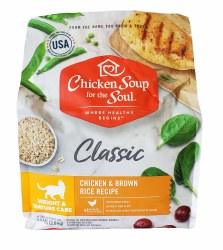 Chicken Soup for the Soul Cat Classic Weight and Mature Care Chicken and Brown Rice Recipe 4.5lb