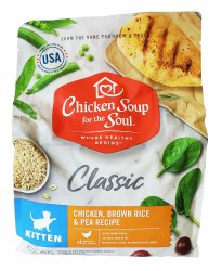 Chicken Soup for the Soul Cat Classic Kitten Chicken and Brown Rice Recipe 4.5lb