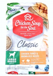 Chicken Soup for the Soul Dog Classic Large Breed Chicken, Turkey and Brown Rice Recipe 28lb