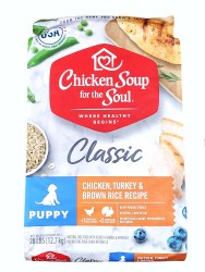 Chicken Soup for the Soul Dog Classic Puppy Chicken, Turkey and Brown Rice Recipe 28lb