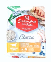 Chicken Soup for the Soul Dog Classic Adult Weight Care Brown Rice, Chicken and Turkey Recipe 4.5lb