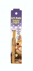 Coastal Kitten Li'l Pals Elastic Reflective Yellow Collar with Bell 8"