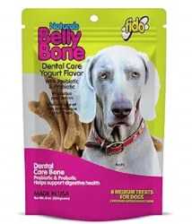 Fido Naturals Belly Bone Dental Treats Yogurt Flavor Medium 8 Pack