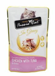 Fussie Cat Tuna and Chicken with Gravy Pouch2.47oz