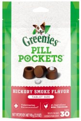 Greenies Pill Pockets Treats Hickory Flavor for Tablets 3.2oz