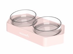 McLovin's Elevated Angled Double Bowl in Pink 10oz