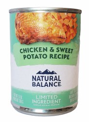 Natural Balance Adult Dog Chicken and Sweet Potato Formula 13oz