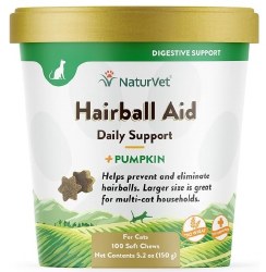 NaturVet Hairball  Aid Plus Pumpkin 100ct