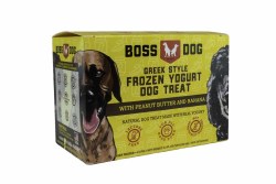 Boss Dog Greek Style Frozen Yogurt for Pets Peanut Butter and Banana 4 Pack