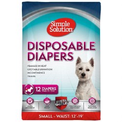 Simple Solutions Disposable Dog Diaper Small 12ct