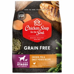 Chicken Soup for the Soul Dog Grain Free All Life Stages Chicken, Pea, and Sweet Potato Recipe 25lb