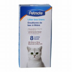 Petmate Litter Box Liners Jumbo 8ct