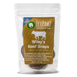 EcoPawz Wiley's Grain Free Beef Snaps Dog Treats 4oz