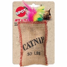 SPOT Cat Jute and Feather Sack with Catnip
