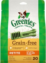 Greenies Grain Free Petite Dog Dental Treats 20 Pack