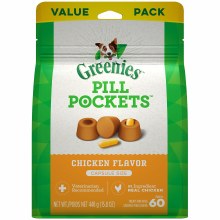 Greenies Pill Pockets Treats Chicken Flavor for Capsules 60 Pack
