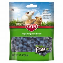 Kaytee Fiesta Blueberry Flavor Yogurt Dipped Treats for Hamster, Gerbil, Rat, and Mouse 3.5oz