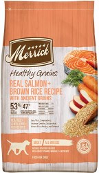 Merrick Healthy Grains Real Salmon and Brown Rice Recipe 25lb