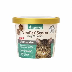 NaturVet VitaPet Senior Cat Daily Vitamins 60ct