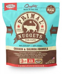 Primal Cat Raw Frozen Chicken and Salmon Nuggets 3lb
